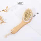  Bàn chải tắm massage cán dài và cọ khô toàn thân bằng gỗ – Tẩy tế bào chết, cải thiện lưu thông máu, spa tại nhà 