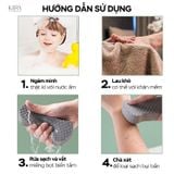  Bông tắm 3D siêu mềm mịn – Làm sạch nhẹ nhàng, không gây rát, phù hợp cho cả trẻ nhỏ & mẹ bầu 
