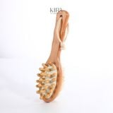  Bàn chải tắm khô 2 mặt gỗ tự nhiên – Tẩy tế bào chết & massage thư giãn toàn thân 