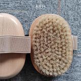  Bàn chải tắm massage cán dài và cọ khô toàn thân bằng gỗ – Tẩy tế bào chết, cải thiện lưu thông máu, spa tại nhà 