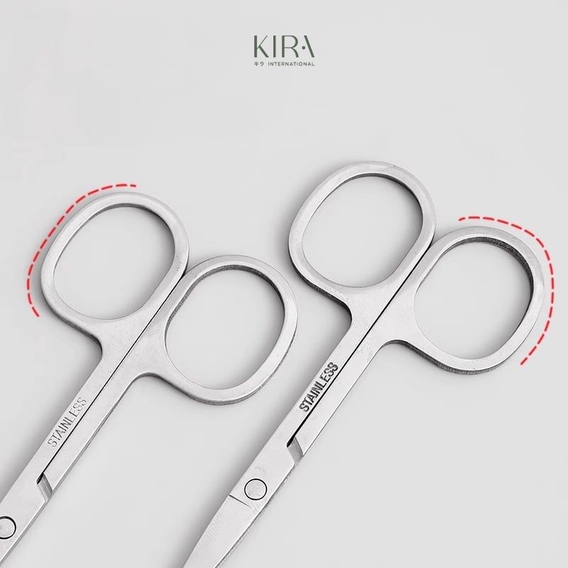  Kéo tỉa lông mày inox đầu tròn đầu nhọn – Kéo cắt tỉa lông mũi, chân mày mini an toàn không rỉ 
