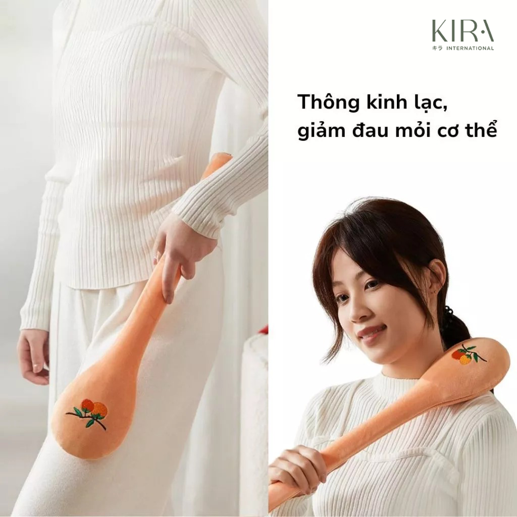  Gậy Vỗ Bát Hư - Cây Đấm Lưng Cầm Tay Đầm Chắc - Cây đấm lưng lõi ngải cứu thảo dược vỗ lưng giúp thông kinh lạc dài 48cm 