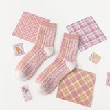  Tất Len Dài Nữ Giữ Ấm Mùa Đông – Nhiều Màu Nhiều Mẫu Dễ Thương, Họa Tiết Gấu Cây Caro 
