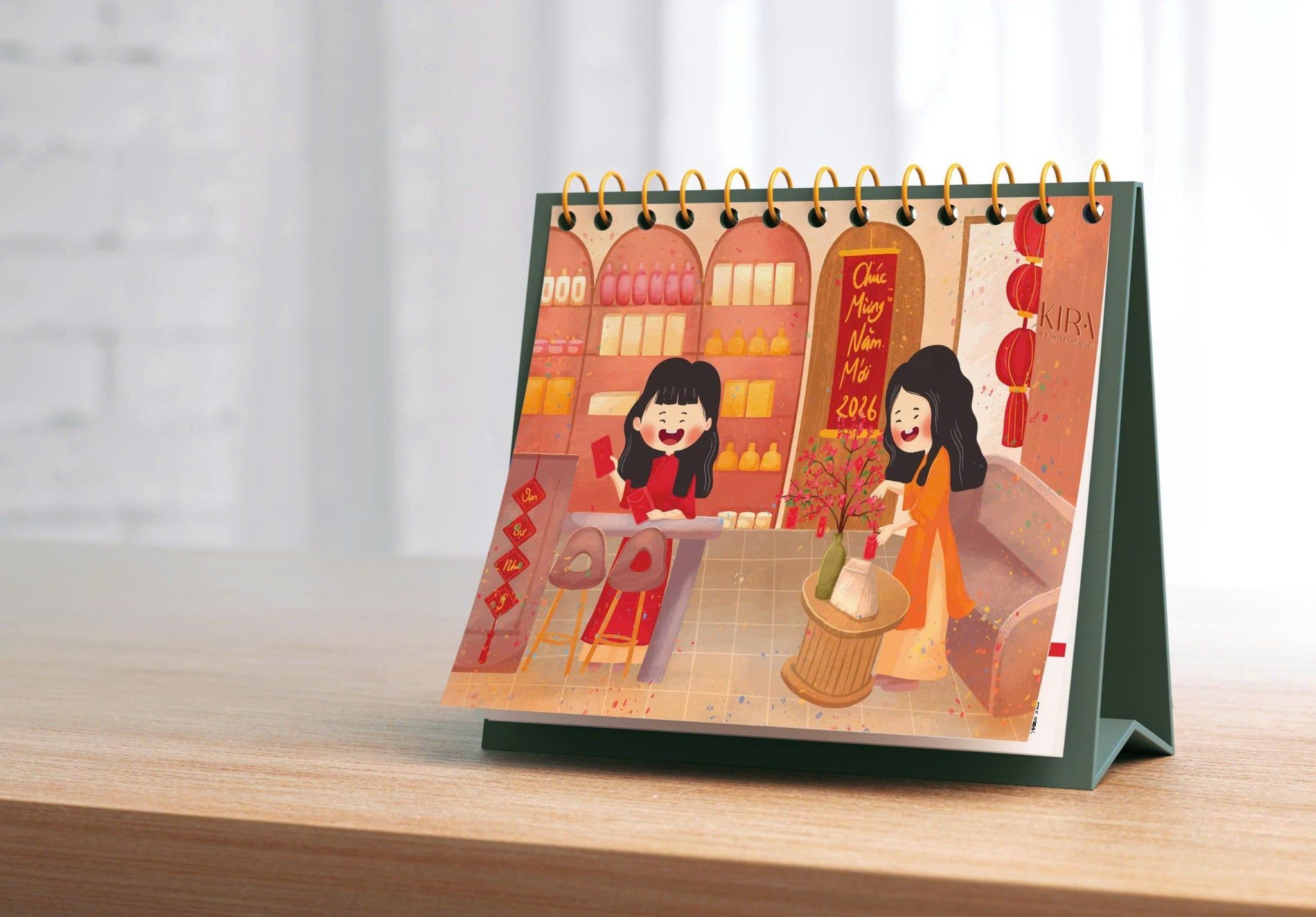  Lịch Để Bàn 2026 Bính Ngọ - Lịch Có Gương - Lịch thiết kế độc quyền - Có lịch âm - Lịch đánh dấu ngày lễ quan trọng trong năm tiện dụng dễ thương 
