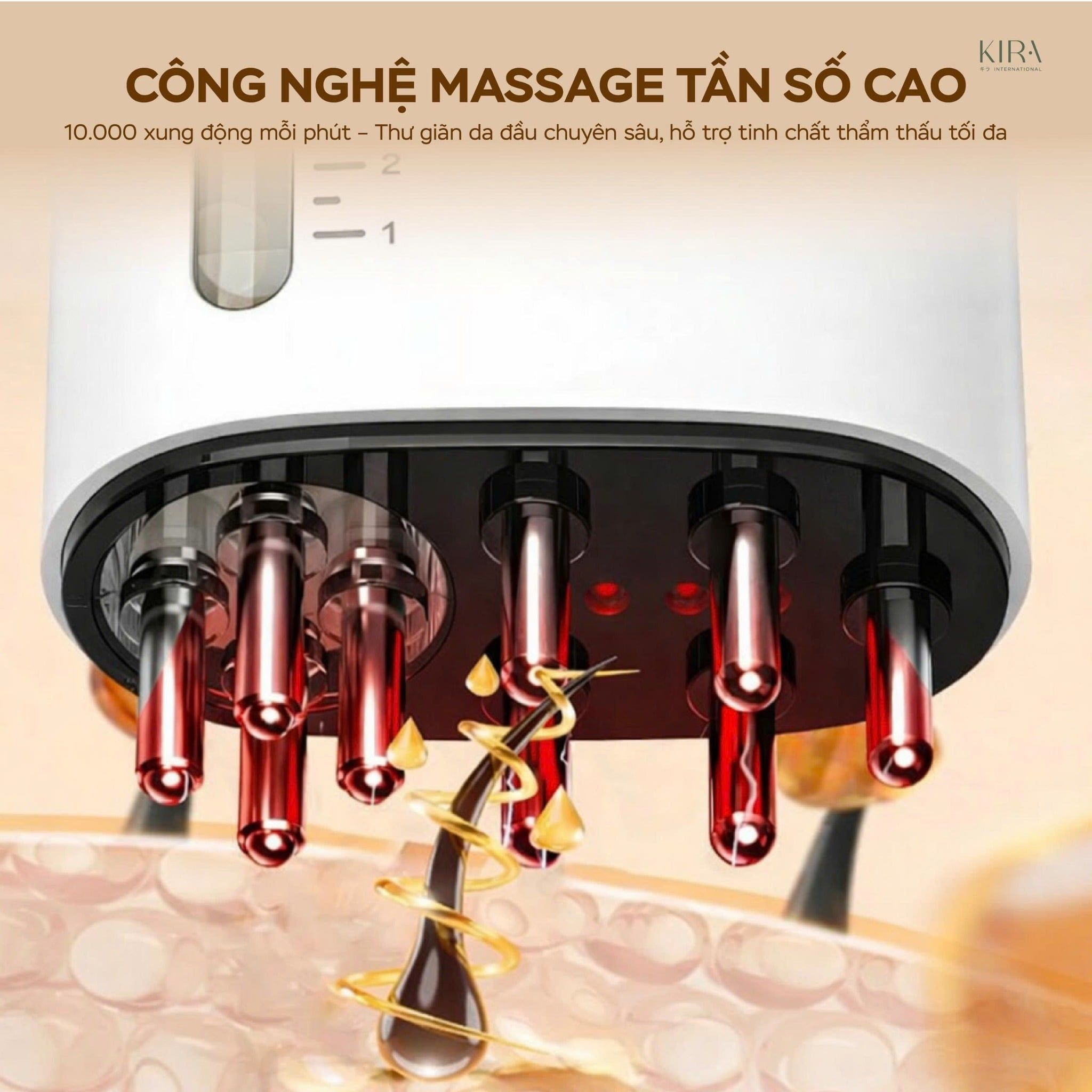  Lược massage đẩy tinh chất mọc tóc Ikumo Plus - đả thông kinh lạc, thư giãn da đầu 