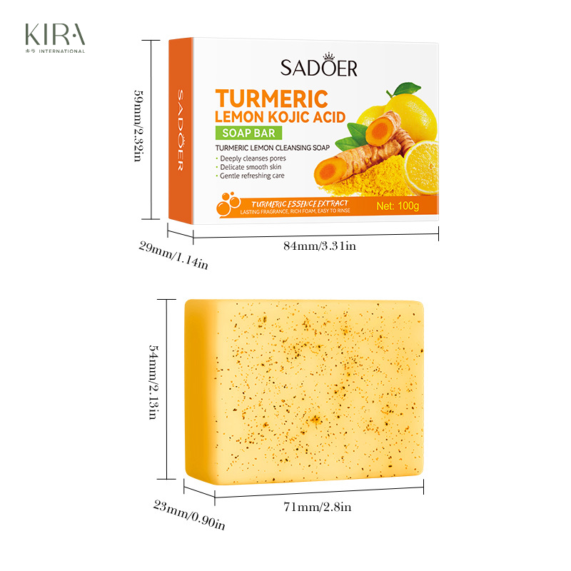  Xà phòng thiên nhiên Nghệ & Chanh làm sạch và sáng mịn da 100g – Làm sạch cơ thể, sáng da sảng khoái 