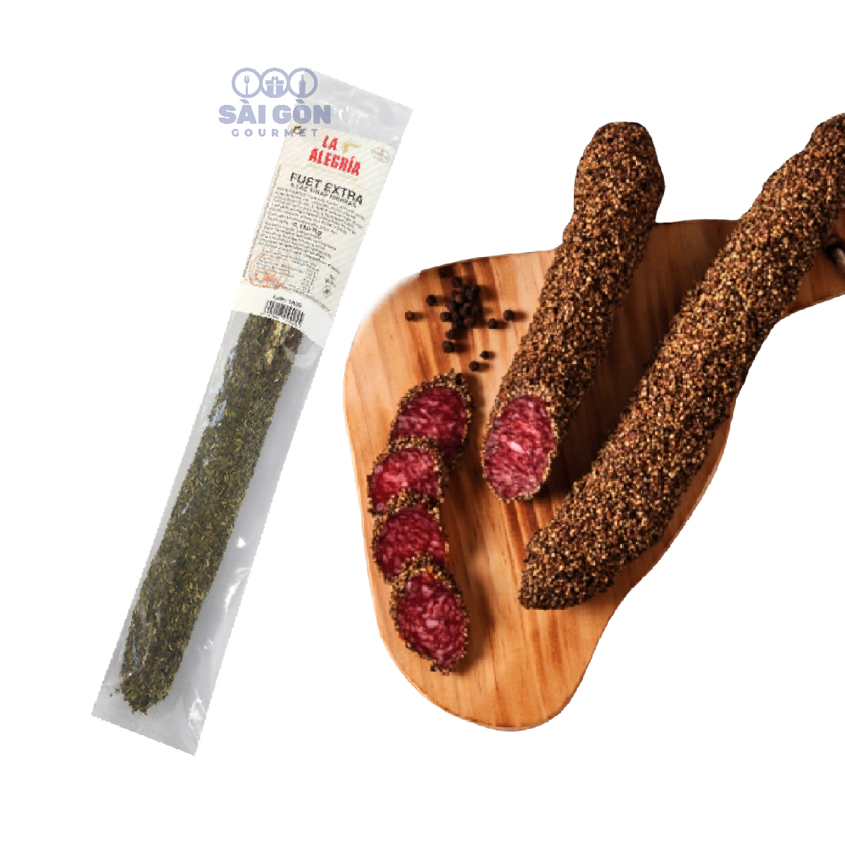 Xúc xích Tây Ban Nha - FUET EXTRA FINE HERBS LA ALEGRIA - Casademont (150g)