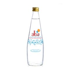 Nước khoáng thiên nhiên bổ sung gas ALBA 450ml - chai thủy tinh