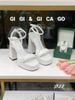 Sandal gót vuông HOA WD S922