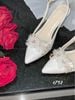 Cao gót nhọn bling hở gót WD C742