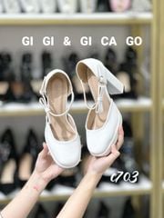 Cao gót vuông Nơ Mary GIAYCUOI C703