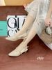 Cao gót vuông hở gót lưới bling C980