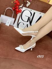 Cao gót nhọn hỏ gót HOA WD C985