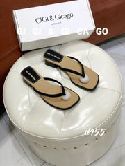 Guốc kẹp gót vuông D455
