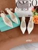 Cao gót nhọn hở gót Nơ C061