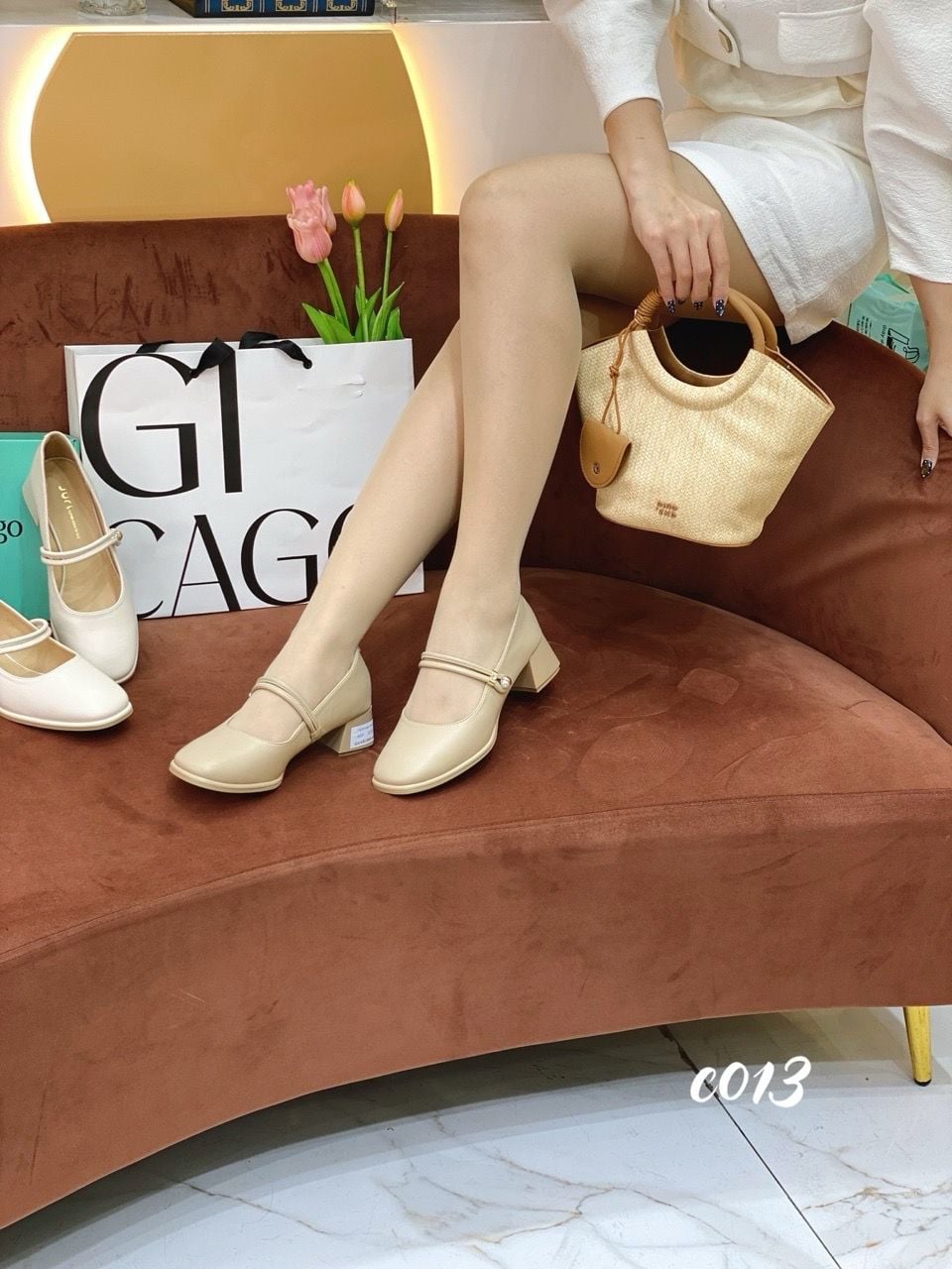 Cao gót vuông Loli C013