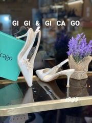 Cao gót nhọn hở gót cài GIAYCUOI C935