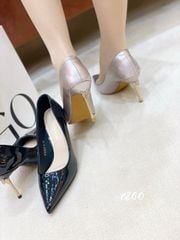 Cao gót nhọn da trơn bóng Bướm đá C860