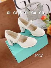 Cao gót vuông viền ngọc Loli C063