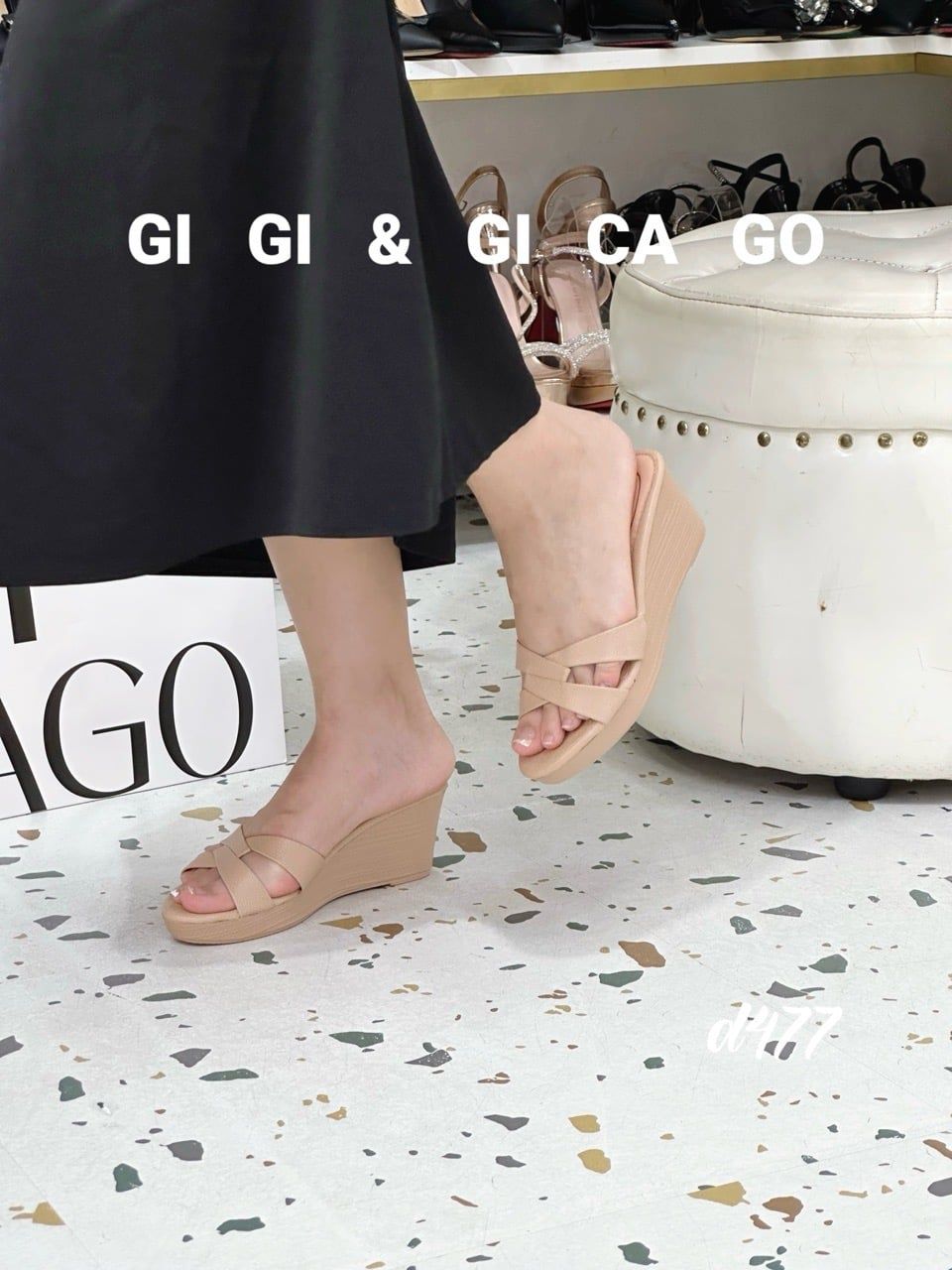 Guốc xuồng đế gỗ D477