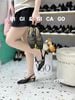 Cao gót vuông hở gót lưới bling C980