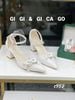 Cao gót vuông hở gót Hoa WD C952