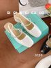 Cao gót vuông hở gót Loli C054