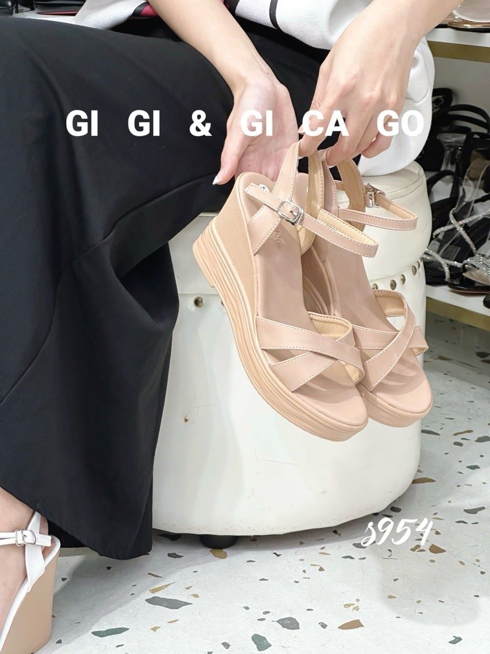 Sandal đế xuồng gỗ S954