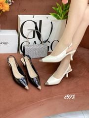 Giày cao gót nhọn hở gót C978