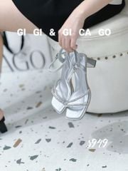 Sandal gót vuông đính đá S949
