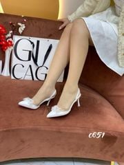 Cao gót nhọn hở gót HOA WD C651