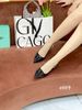 Cao gót nhọn hở gót da trơn C004