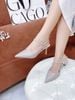 Cao gót nhọn hở gót đi tiệc bling C979