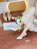 Cao gót nhọn hở gót bling C981