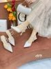 Cao gót nhọn hở gót đi tiệc bling C979