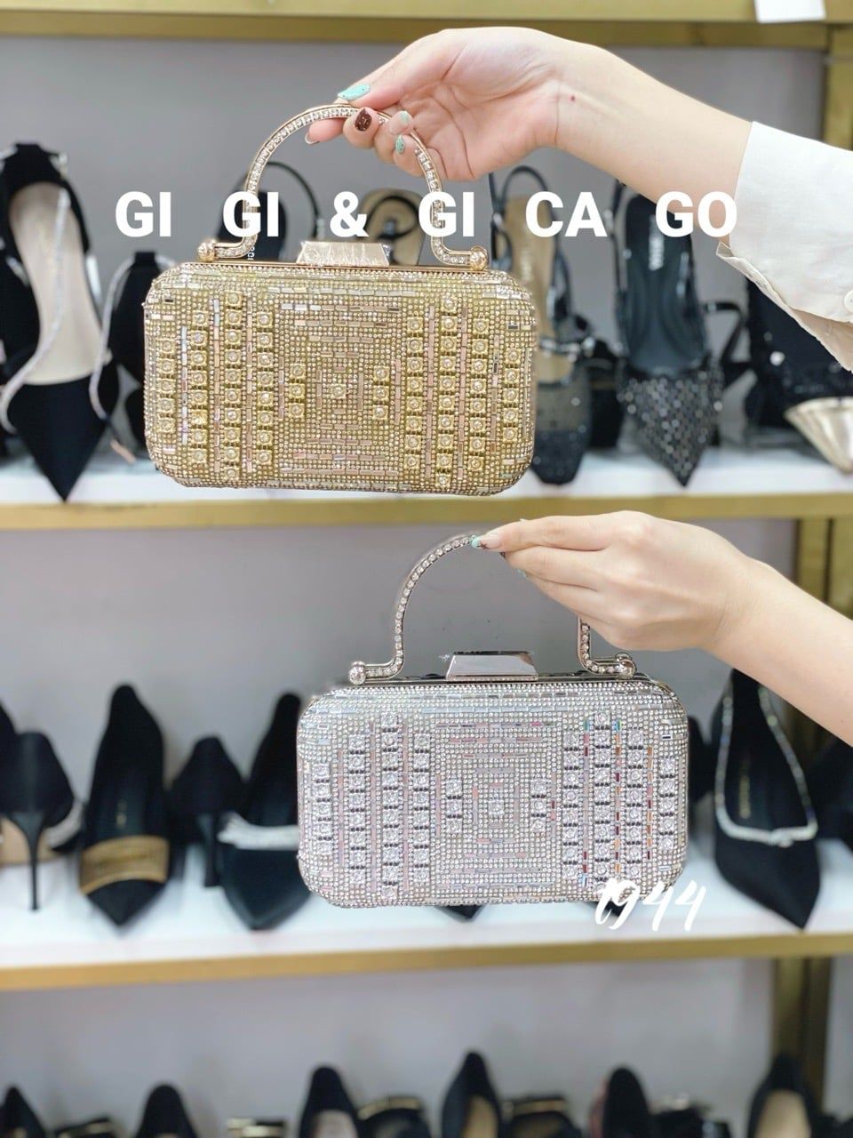 Túi tiệc đính đá T944