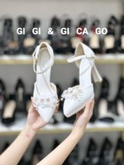 Cao gót vuông mũi nhọn GIAYCUOI C084