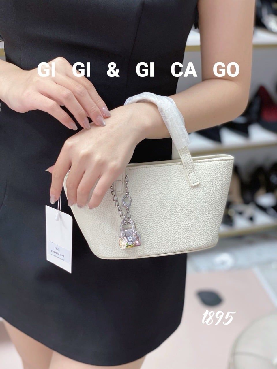 Túi da charm ổ khoá T895