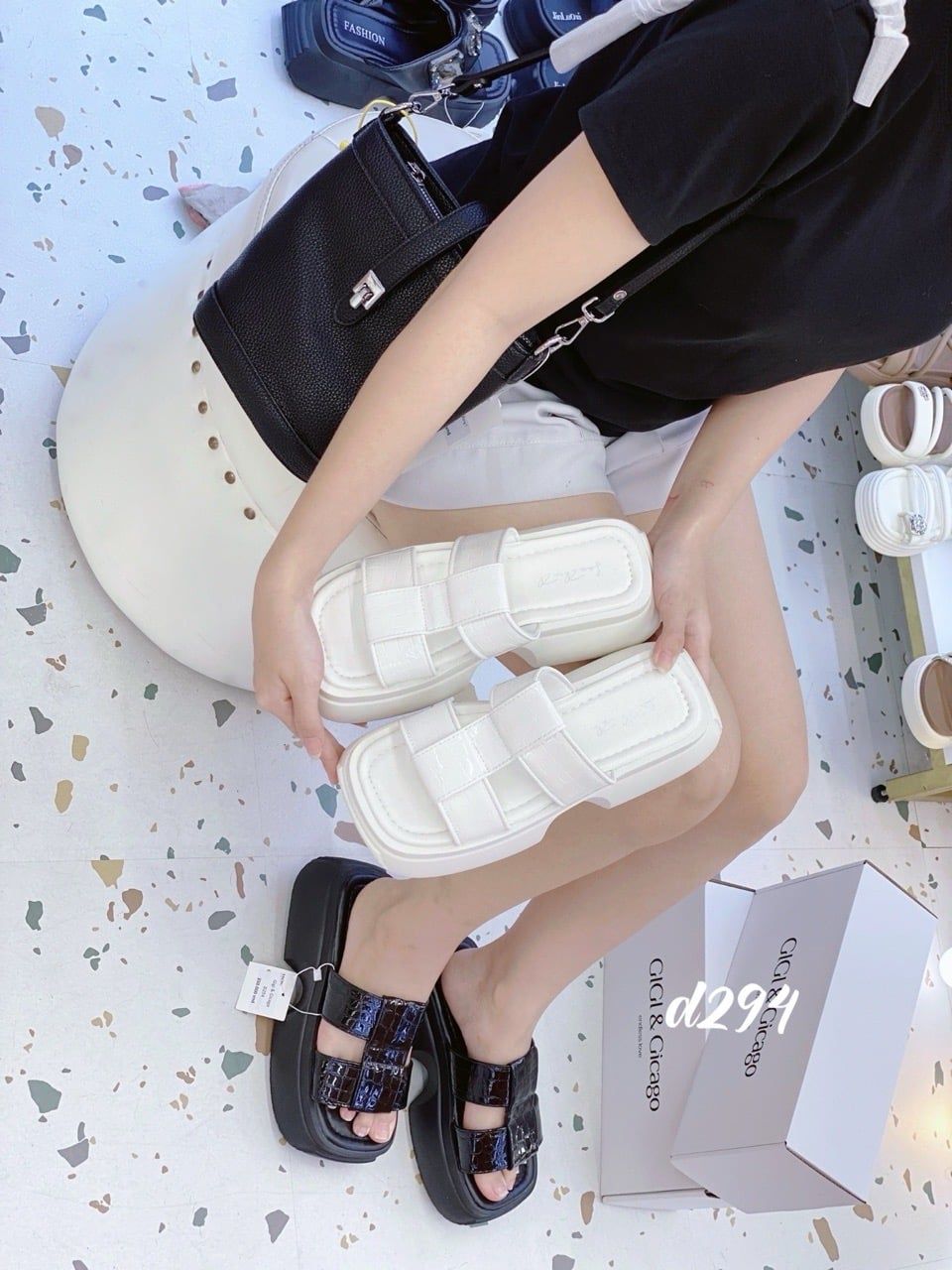 Dép xuồng vân D294