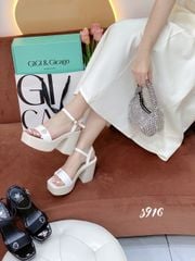 Sandal gót vuông trái tim S916