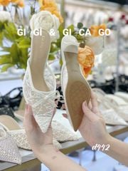 Guốc sục gót nhọn lưới D442