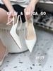 Cao gót nhọn hở gót C059