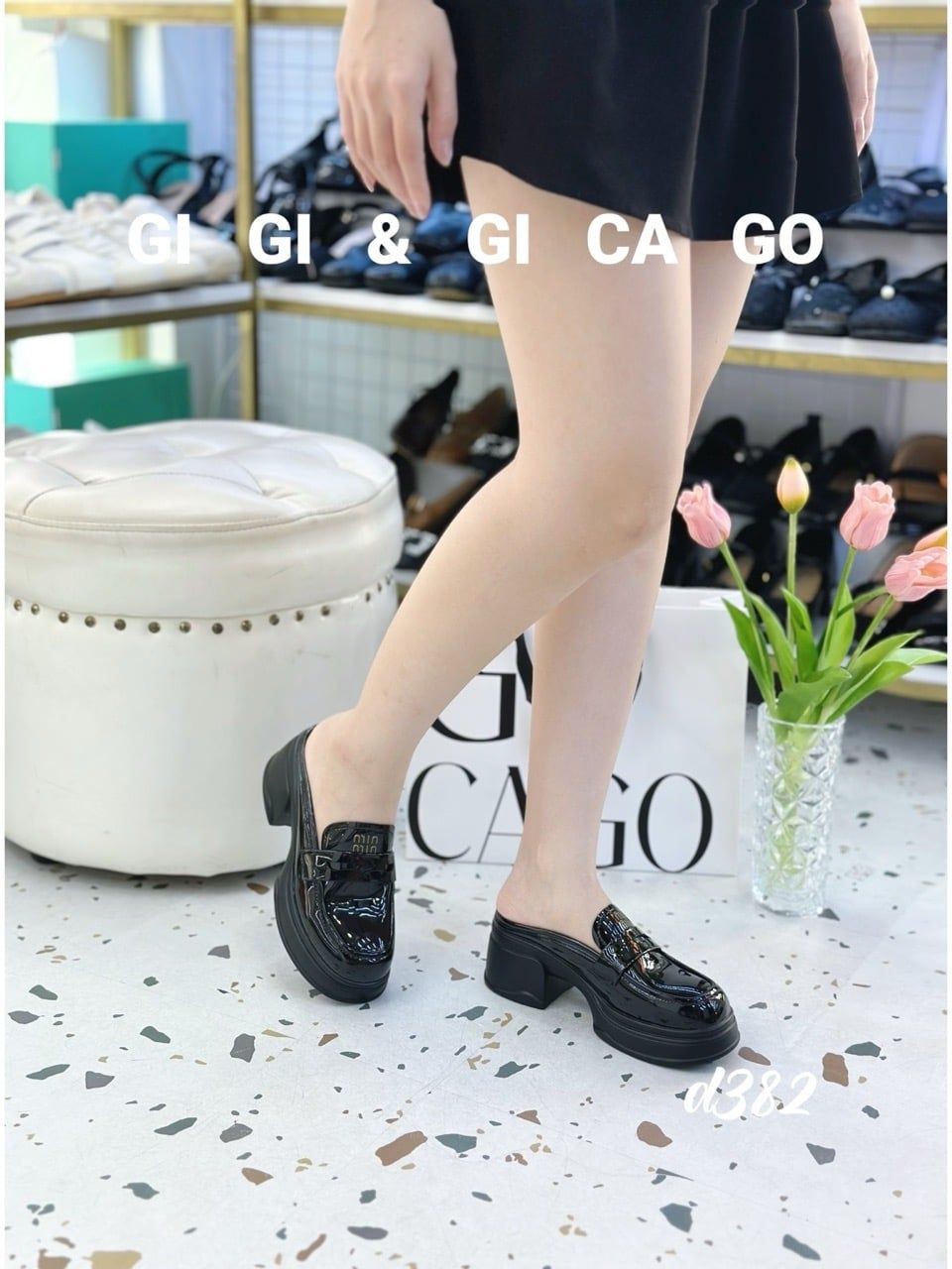 Giày tây sục Miu D382