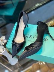 Cao gót nhọn choàng vải C211