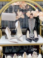 Cao gót viền đá xéo GTB C341