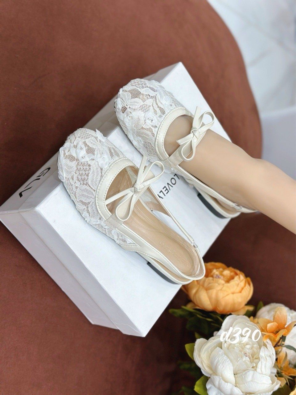 Dép sục bệt ren nơ D390