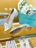Cao gót vuông kim tuyến GIAYCUOI C064