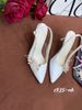 Cao gót nhọn hở gót cài HOA WD C935