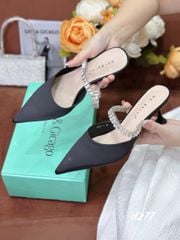 Guốc sục nhọn lụa dây D277