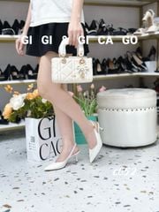 Cao gót nhọn hở gót da trơn C052